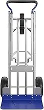 Car End Pipes 3-in-1 Assist Series Aluminum Hand Truck/Cart with Flat Free Wheels, 800 Lb/1000 Lb Capacity Home Hand Truck(Blue)