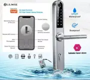 Lock Handle Door Stainless Steel Smart A Button Biometric S30BC72 Tuya Wifi Bnb