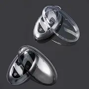 for Hyundai Key Fob Cover 2 Pack,Soft TPU Key Fob Protector Case Compatible with Hyundai Ioniq 6 Grandeur GN7 KONA 2023 2024 Smart 7 Buttons Full Protection Fob Case Shell(Clear+Black)