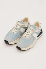 Blue Chunky Platform Mules Sandals