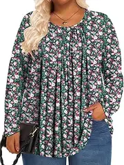 [PEVRL] Womens Plus Size Tops Long Sleeve Shirts Fall Tunics Blouses Wear with Leggings
