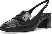 [Anne Klein] Womens Mona Textured Patent Loafer Heels