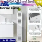 2 Door & Drawer Wood Bathroom Storage Cabinet Slim Shelf Cupboard Free Standing
