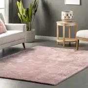 5' x 8' Cozy Plush SuperiorWash Area Rug, Machine 5 x 8 Feet Loni Pink