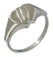 Silver Tone Letter "M" Initial Ladies Adjustable Size Ring