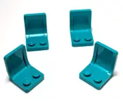 Lego - Minifigure Utensil - Lot of 4 - Teal Blue, Seat