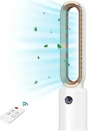Advwin Bladeless Fan Tower Fan, Portable Electric Fan with Airflow Purifying Suitable, for Indoor Home Large Room Bedroom Office Use