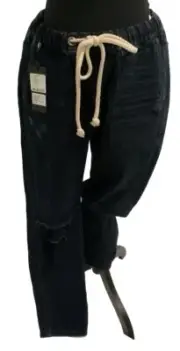 one teaspoon Shabbies jeans 26 Black Distressed Black NWT Elastic Waist