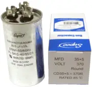 SUPCO 370R Air Conditioning Dual Motor Run Capacitor 35 + 5 MFD 370 Volt