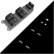 Compatible for Toyota Corolla Camry RAAV4 Highlander Vios Electric Window Control Switch 4 Auto Button with Backlight Accessories Parts(White-4 Auto)