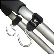 Think King Sinking Stroller Luggage Hook Aluminum Mighty Buggy Hook Set of 2 Black