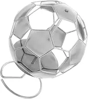 TOYANDONA Football Themed Desk Organizer Metal Bucket Handle for Office Decorative Ball Shaped Pen Container for Men