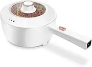 Electric Hot Pot, 2L Multifunctional Portable Hot Pots for Cooking, 1000W Rapid Noodles Electric Pot, Non-Stick Frying Pans for Steak, Egg, Ramen, Oatmeal with Dual Power Adjustment