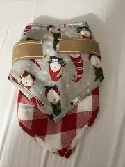 Mud Pie Gnome & Plaid Bandana Baby Bib Christmas Holiday