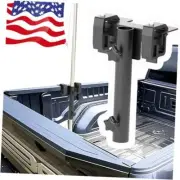 No Drilling Side Flag Pole Mount Kit for Truck Bed,Universal Black Flagpole