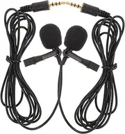 EPIGEIST 2Pcs Lapel Microphone High Sensitivity Recording Mic for Interviews Meetings Vlogging and Classroom Use Compatible Cameras