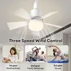 Large Ceiling Fan E27 Fan Light 30W with Dimmable LED Light Remote Controller
