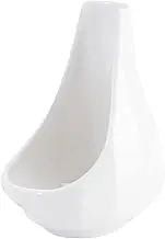 LALADEFIEE 1pc Creative Ceramic Spoon Rest White Spoon Holder for Home and Restaurant for Elegant Dining Table Decor Easy to Clean and Maintain One Design