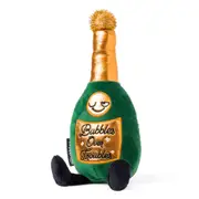 Punchkins Bubbles Over Troubles Champagne Bottle Plush Stuffed Soft Toy 22cm