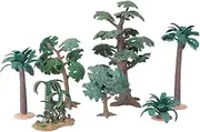 Supplies Plants Hand Decor Palm Tree Simulation Miniature Tree Palm Tree Model Mini Plastic Artificial Palm Tree Model Set Plastic Miniature Train Diorama Artificial