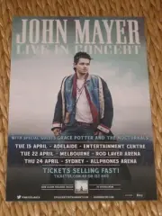 JOHN MAYER - 2014 AUSTRALIAN TOUR - PROMO TOUR POSTER