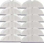 [YBVABE] Mop Pad for Roborock Q5 Pro / Q8 Max+ / Q7 Max+ / Q7 / Q5 / Q5 Pro+ / S6 / S5 Series Microfiber 12 Pcs Mopping Pads Cloth Vacuum Cleaner Replacemen Mop Accessories