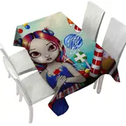 Kids Candy Loving Fairy with a Sweet Tooth Tablecloth