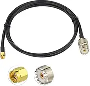 [Eightwood] SMA Extension Cable SMA Male to UHF Female SO239 Pigtail Cable RG58 3.28ft 100cm Compatible for CB Radio CB antenna Ham Radio Baofeng Wouxun Kenwood Icom Yaesu CB Radio