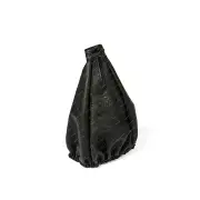 SAAS Leather Gear Boot Cover Black Double-stitched with Small Snap Button