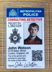 Sherlock Id Badge - Consulting Detective John Watson cosplay costume prop