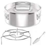 Flan Pan Flaneras Mold, Stainless Steel Flan Mold with Lid - Flan Maker for7165