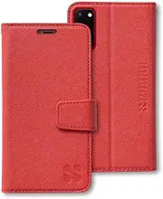 [SafeSleeve] EMF Protection Anti Radiation Samsung Galaxy Case: Galaxy S23 Plus RFID EMF Blocking Wallet Cell Phone Case (Red)
