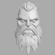 Viking angry screaming custom head for 4" 6" 7" 12" action figures