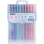 【筑樂生活工場】 TEMPO 節奏牌 GL101-10 中性筆10色組 0.5MM  /手帳筆/筆