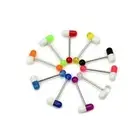 10 pcs UV Pill Tongue Bar Piercing Jewellery CHOOSE BULK PACK OR SINGL Hot+