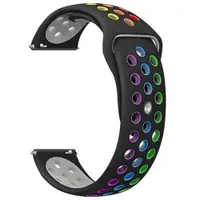 在飛比找ETMall東森購物網優惠-蘋果扣彩色暗扣雙色硅膠表帶適用vivo watch1/2代4