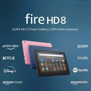 Amazon Fire HD 8 Tablet HD Display 8" 64 GB 13 hours Alexa Pad Wifi