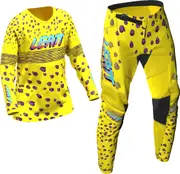 Leatt 3.5 Ride Kit Cheetah 2025 Mini/Junior Motocross Jersey and Pants Set, yellow, Size 2XS