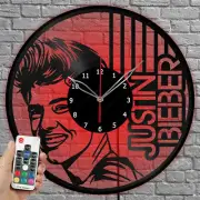 LED Vinyl Clock Justin Bieber LED Light Vinyl Record Wall Clock Home Decor 1180