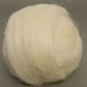 Welsh Mountain Top (White) 100g Wool Roving Spinning Fibre Felting Rustic Rare
