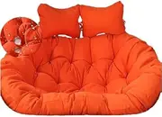 Outdoor Hanging Egg Chair Cushion Set Orange Patio Swing Cushions with Cushion Replacement Deck Chair Pads for Garden Balcony Hanging Basket Chair Mats