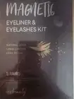 Magnetic Eyeliner and Eyelash Kit Set With Reusable Lashes 5 Pairs of lashes.