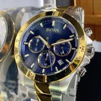 在飛比找momo購物網優惠-【BOSS】BOSS手錶型號HB1513767(寶藍色錶面金