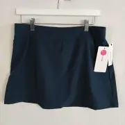 Yogalicious Women's Tennis Collection Citylite Hailey Skort Size L Navy NWT