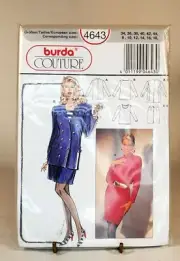 Pattern Misses Couture Jacket Skirt Top Size 8-18 Burda 4643