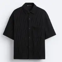 在飛比找蝦皮購物優惠-Zara 正品鉤針編織 OVERSHIRT 男士襯衫 M 碼