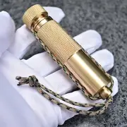 EDC Brass Waterproof Pills Case Container Box Pendant with Compass Multi Tool
