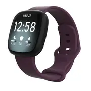 For Fitbit Versa 4 /Versa 3 Replacement Band Wristband Silicone Sports Watch (Purple-Small Size)