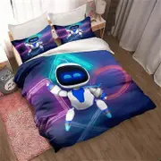 f1033 Bed Sheets ASTRO BOT Cute Cartoon Bedding Set Duvet Set Single Double Bed King Size Bed Set Adult Children Bedroom Duvet Cover Pillow CaseBed S