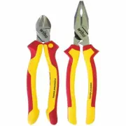 Wiha LINESMAN PLIER & SIDE CUTTER SET 2Pcs 1000V Non-Slip Grip *German Brand